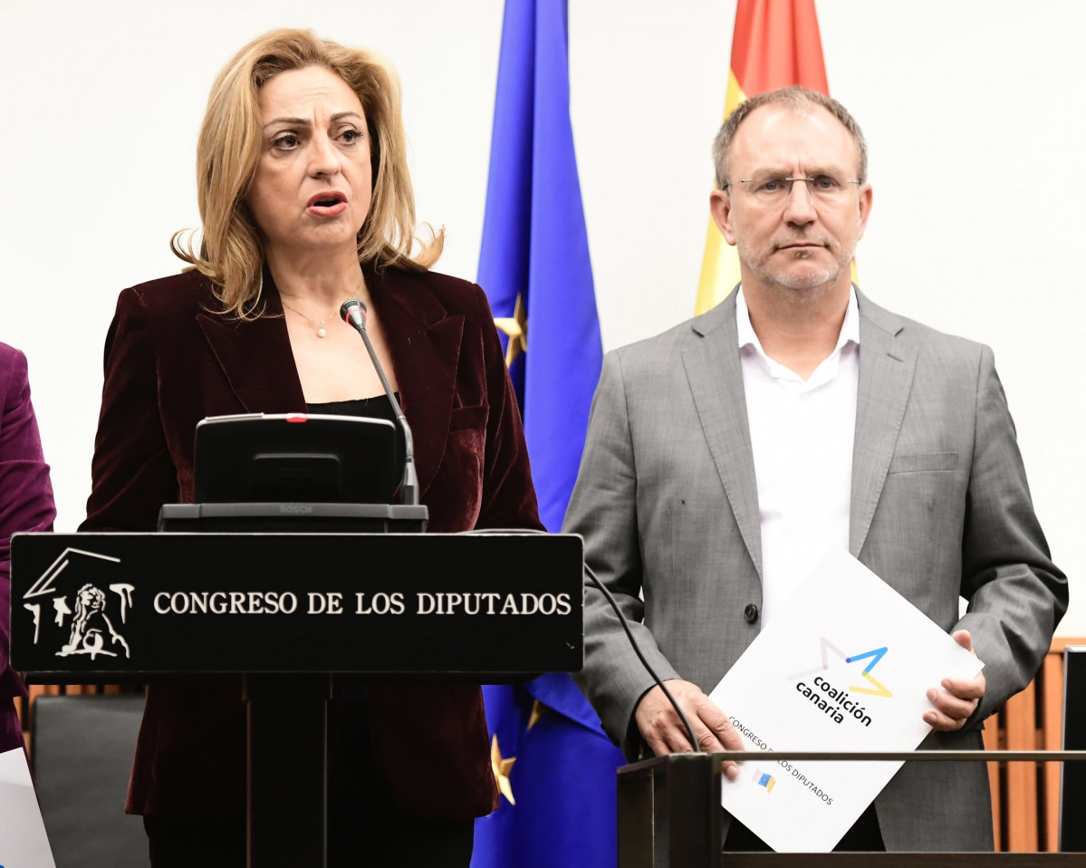 Cristina Valido y presidente Cabildo La Palma Sergio Rodru00edguez en Congreso 280125