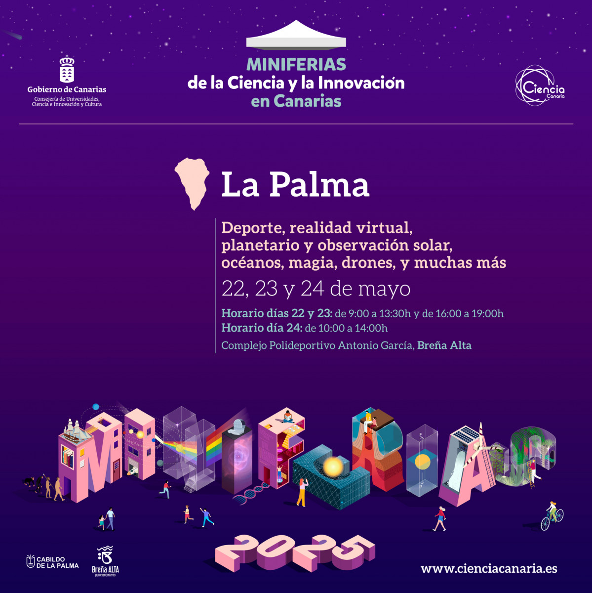 Cartel Miniferias La Palma 2025