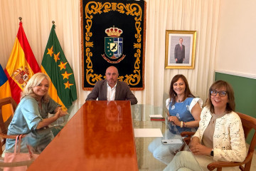 Momento de la reunión con el Ayuntamiento de Puntallana