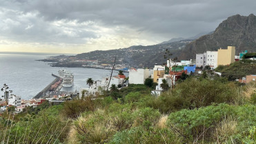 Foto vistas desde donde se creará el nuevo parque urbano de Santa Cruz de La Palma en la Huerta Nueva